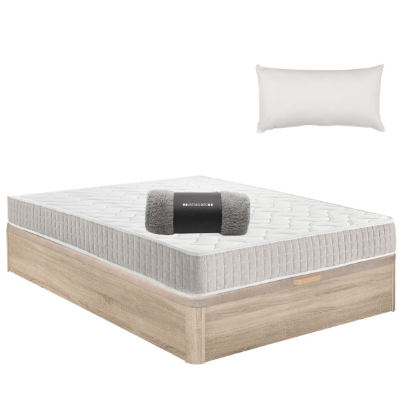 Pack Canapé de madera Cambrian + Colchón PRO Nature + Almohada Fibra - Envío y Montaje Incluidos -